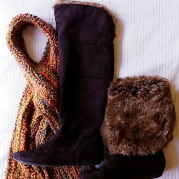 Report Shoes - Report Brown Faux Fur Boots